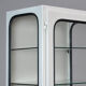 Vitrine vintage avec cinq étagères en verre années 1970