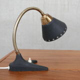 Paire de lampes de table suédoises en laiton du milieu du siècle