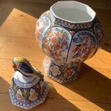 Potiche faience de desvres bird