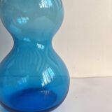 Blue blown glass vase