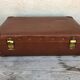 Old suitcase travel ultima brown fiber trunk