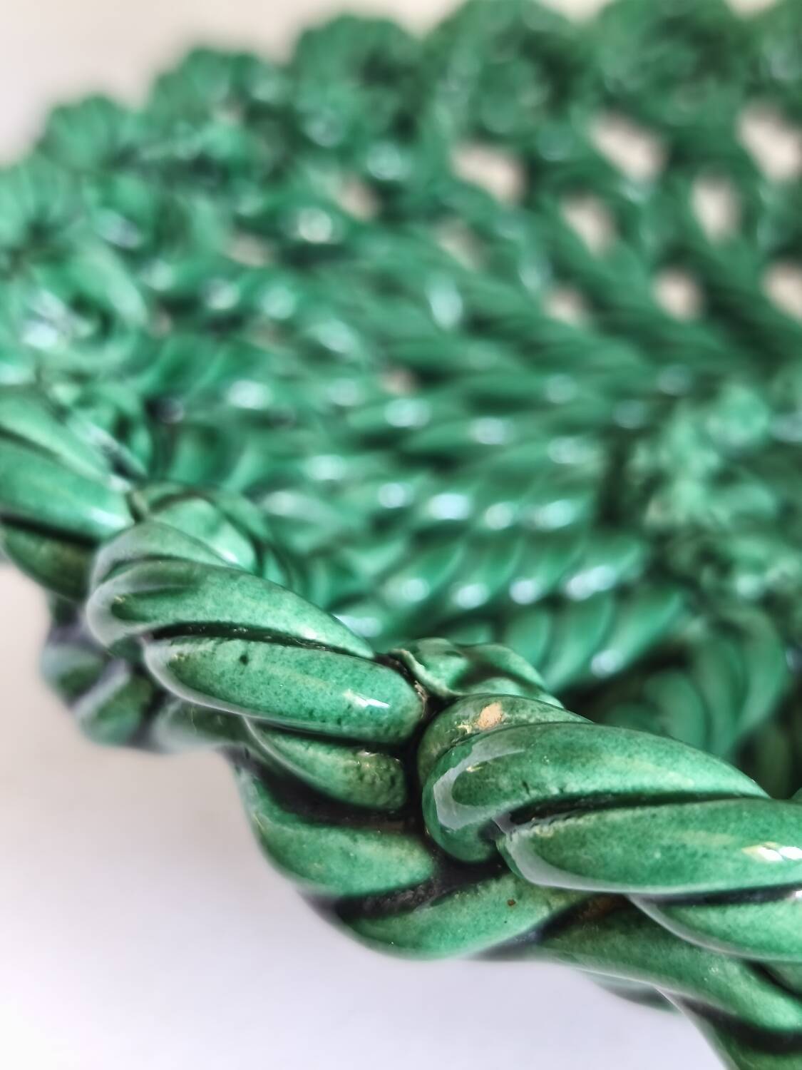 Woven ceramic basket Vallauris