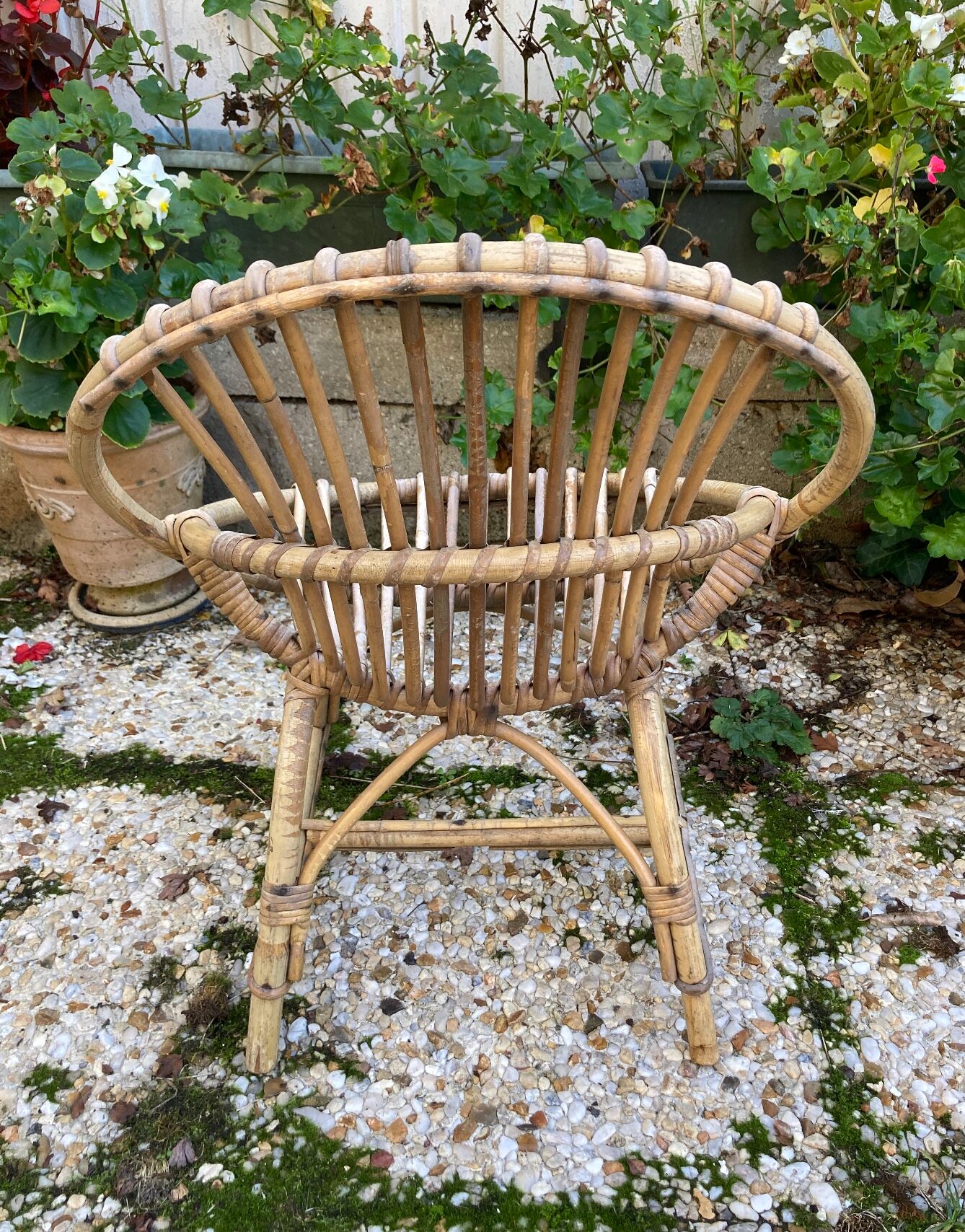 Rattan armchair for vintage children