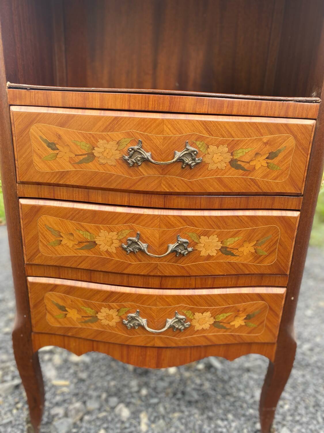 Louis XV style rosewood bedside table