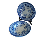 Creil&Montereau Art Nouveau soup plates, Flora model