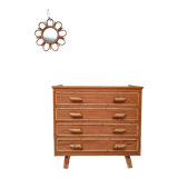 Rattan chest of drawers 60s-70s