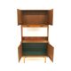 Scandinavian teak and rattan bookcase, Sweden, 1960