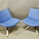 Paire De Fauteuils Design Kesterport Skai Bleu
