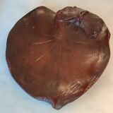 Old empty wooden pocket Art Nouveau butterfly décor