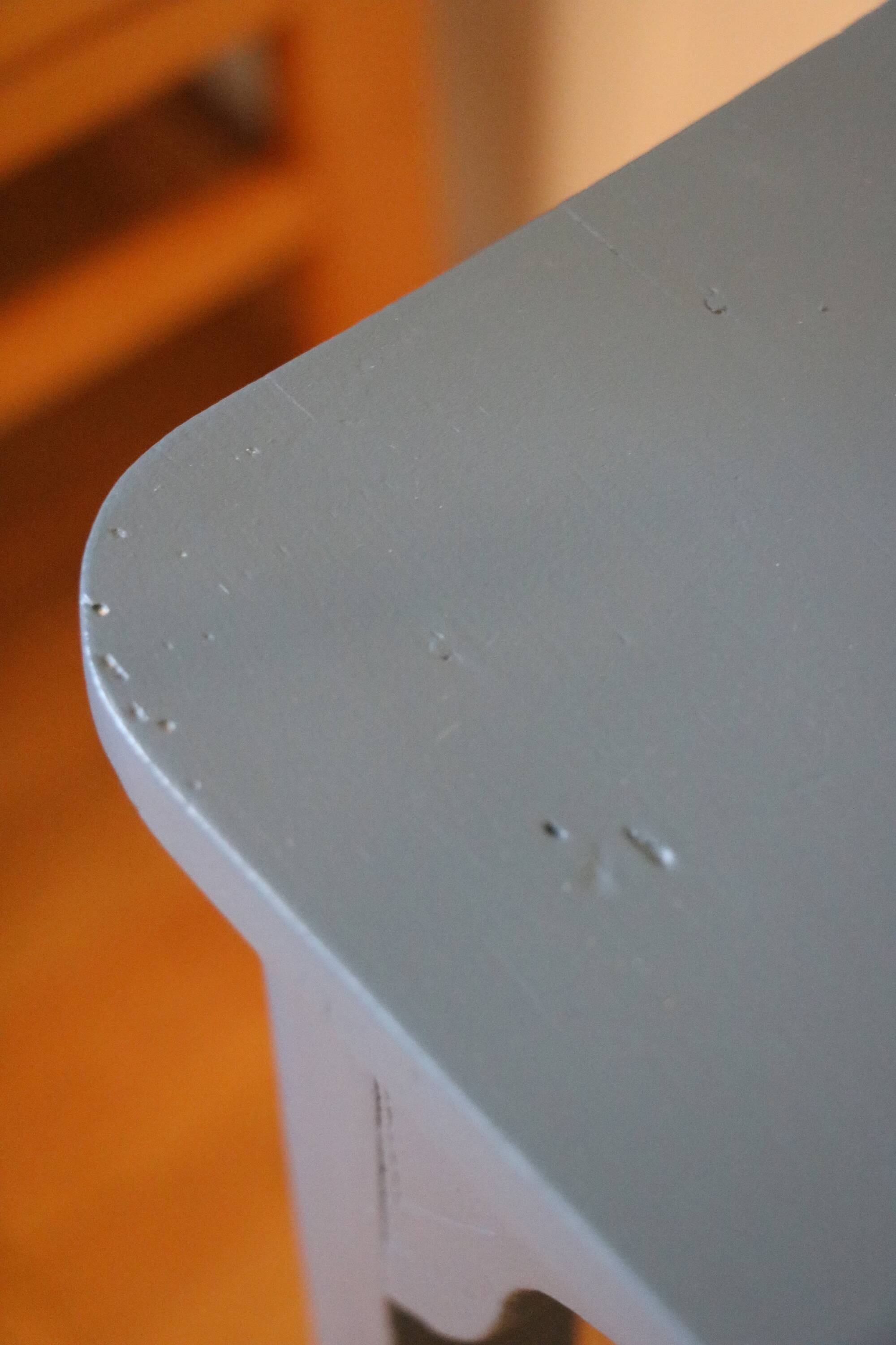 Small desk or vintage dressing table, blue