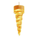 Amber quadriedro murano glass twister chandelier