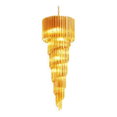Lustre ambre quadriedro murano glass twister