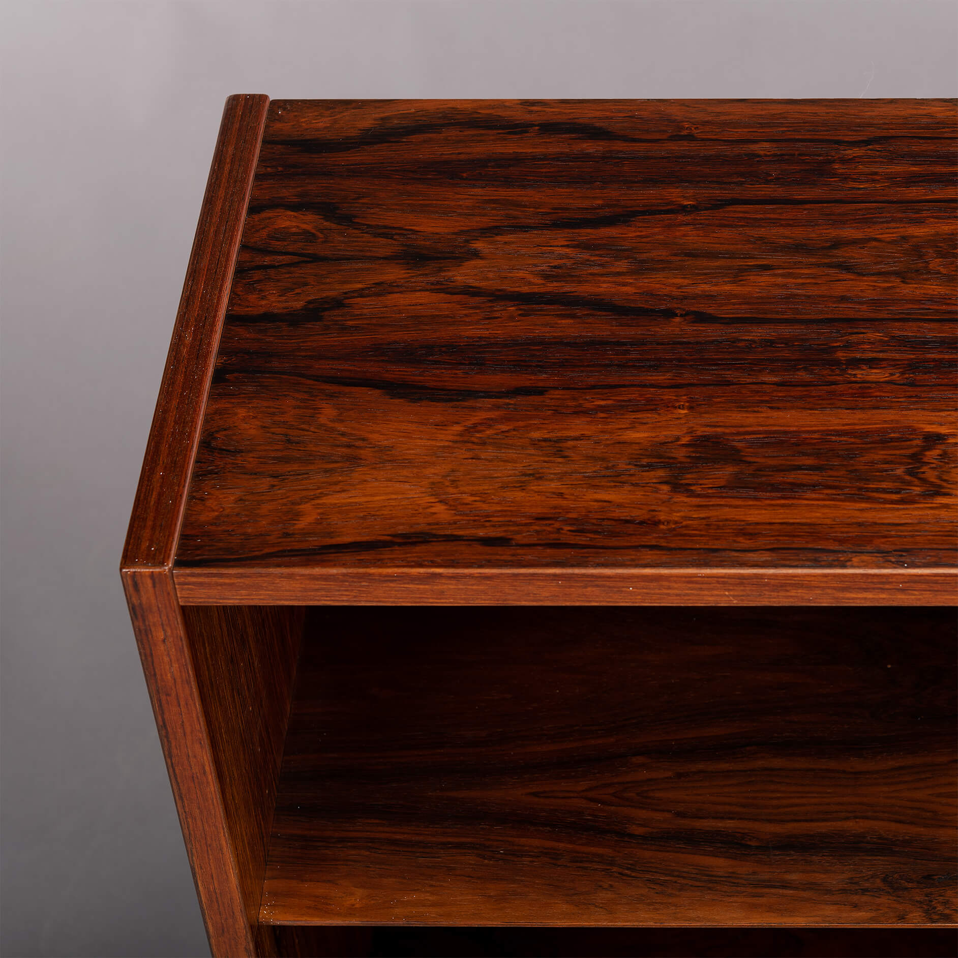 Rosewood bookcase with Record Rack by Hundevad & Co, 1960s