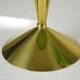 Pair of Brass & Green Glass Candleholders — Gunnar Ander for Ystad-Metall, Sweden, 1960s