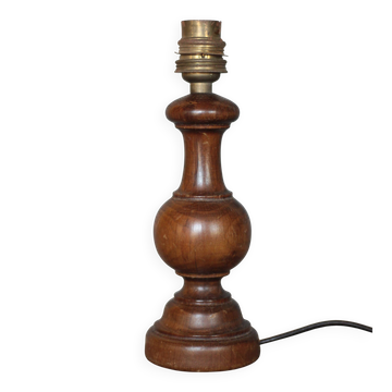 wood lamp, vintage wooden lamp base, table lamp, living room lamp