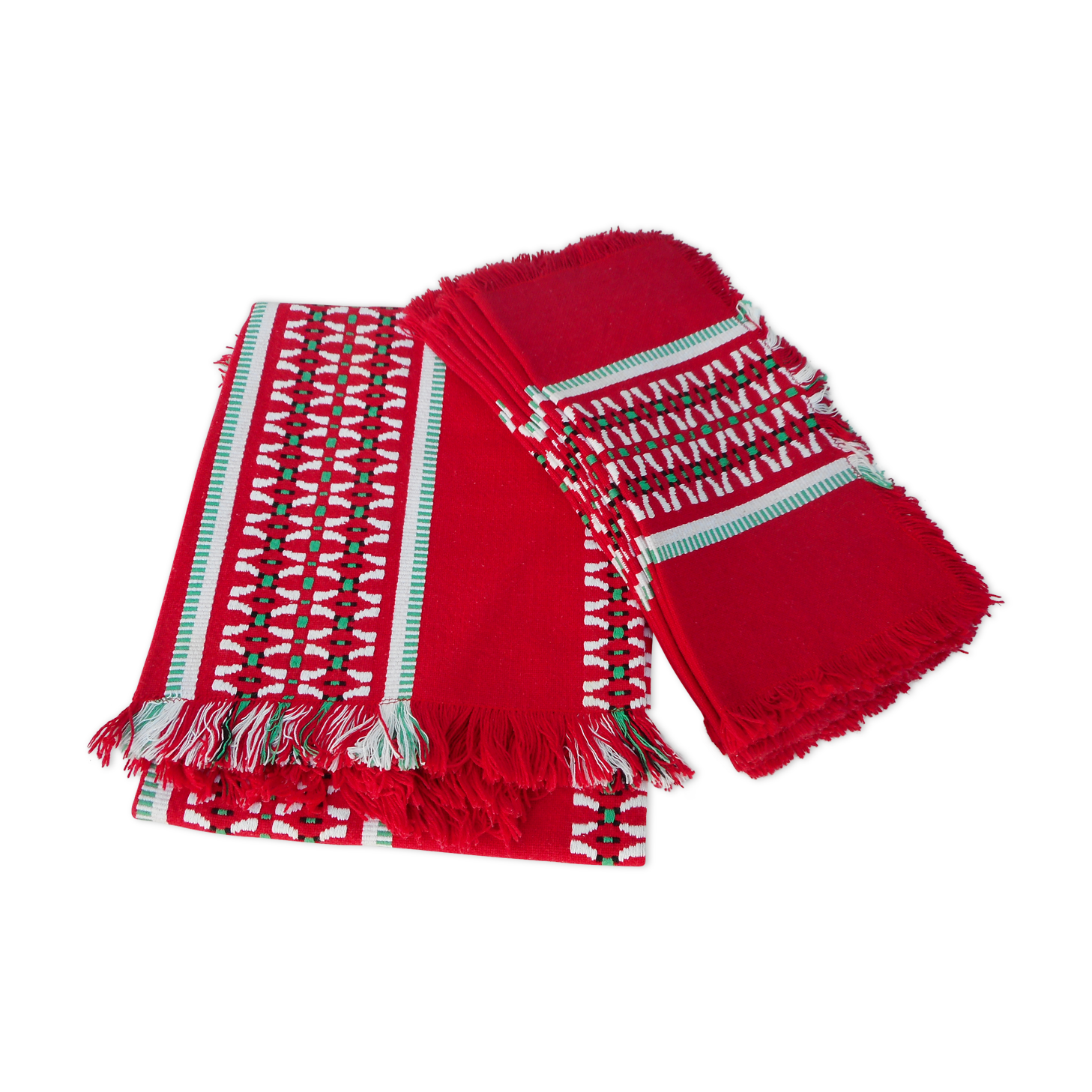 Tablecloth and six Basque towels