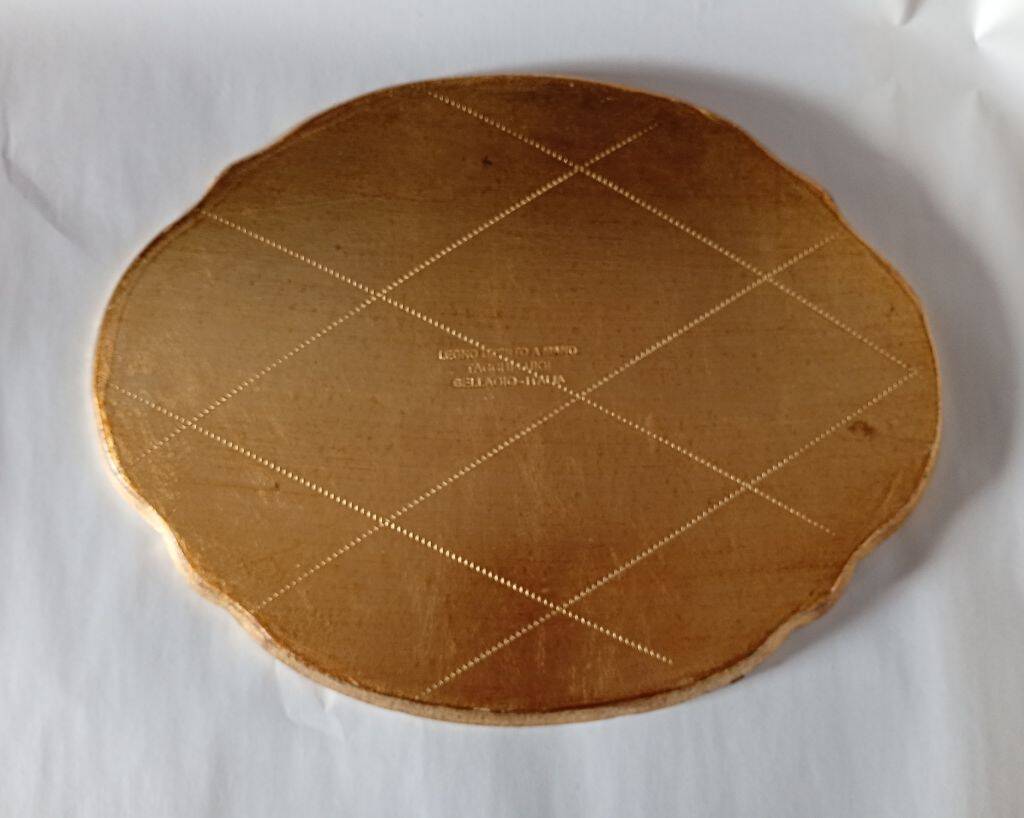 Vintage Italian Florentine Wood Tray - Mid Century