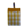 Yellow checkered tea towel