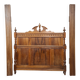 Neo-Gothic bed in solid walnut – Late 19th century