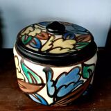 Ceramic vase with stopper + Montoise Bergen, Belgium, Art Deco 1920 1