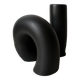 Black ceramic tube candle holder