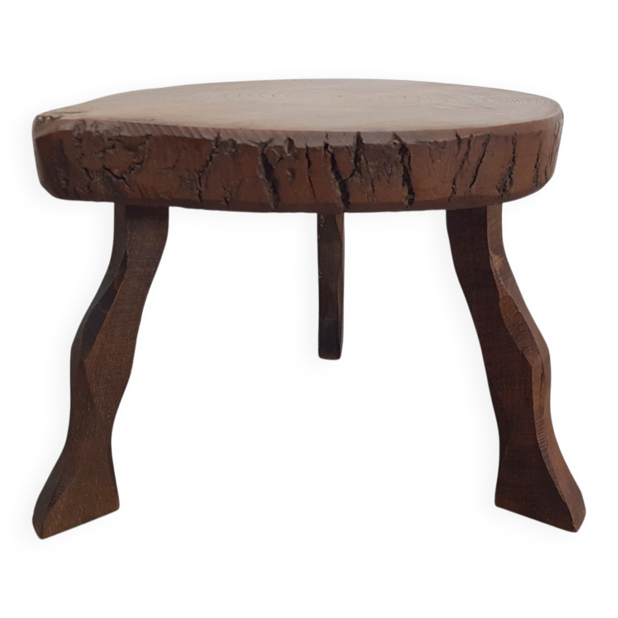 Mid-Century Modern Brutalist Tree Trunk Side Table, 1960s