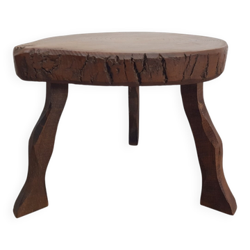 Mid-Century Modern Brutalist Tree Trunk Side Table, 1960s