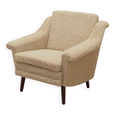 Fauteuil beige, design danois, années 1970, production : Danemark