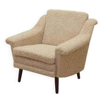 Fauteuil beige, design danois, années 1970, production : Danemark