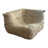 Canapé d’angle Togo ligne Roset en tissu velours beige
