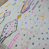 Tapis berbère coloré abstrait 305 x 198 cm