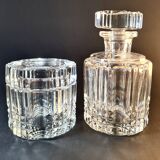 Crystal carafe and ice bucket from Val Saint Lambert – Elegance for the bar.
