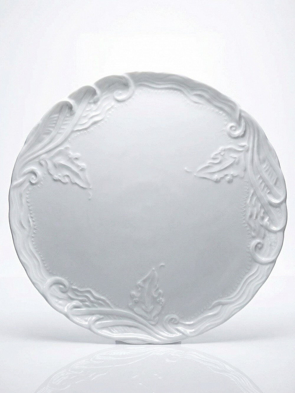 Vintage/antique large pie dish fine white Limoges porcelain.