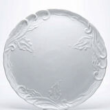 Vintage/antique large pie dish fine white Limoges porcelain.