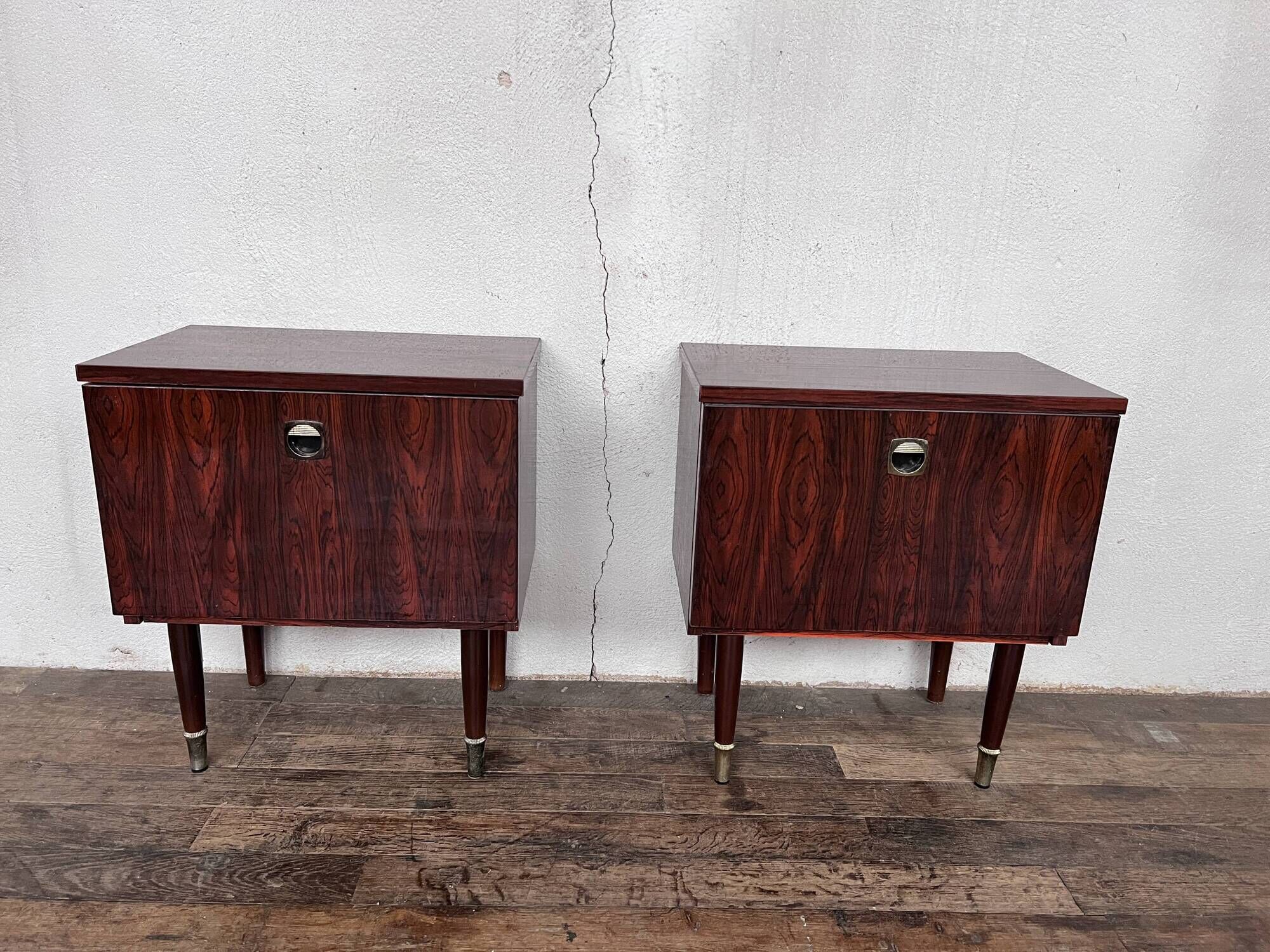 Pair of bedside tables rosewood