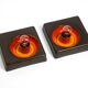 Two beautiful original 1970s Space Age ceramic wall lamps