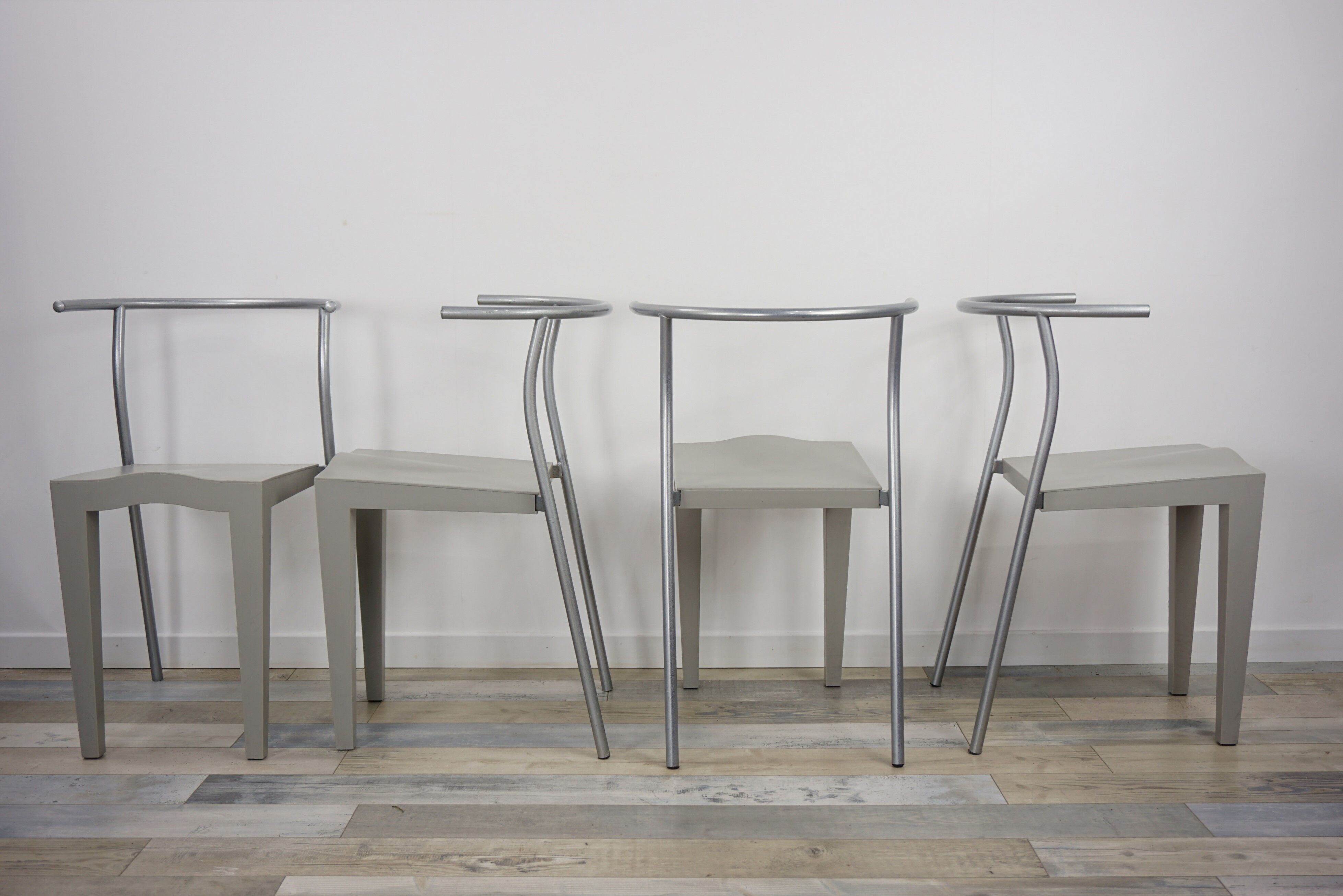Lot de 4 chaises Dr Glob Design par Philippe Starck pour Kartell