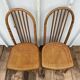 Paire chaise ancienne Baumann modèle eden bois + assise cannée vintage