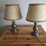 Pewter base table lamps