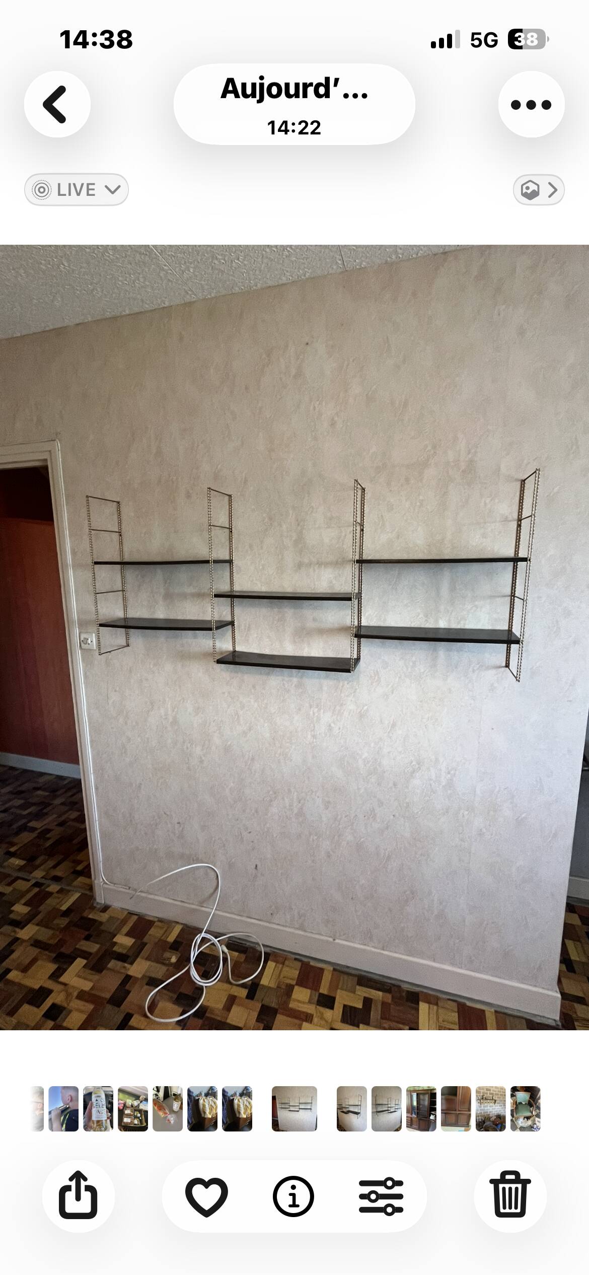 Vintage string shelf