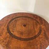 Mid century turned wood side table