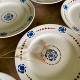 6 assiettes plates terre de fer Lolette Longchamp