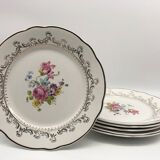 6 flat plates "Digoin Sarreguemines" model Arabesques