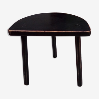 Tabouret 1/2 lune patine  noire