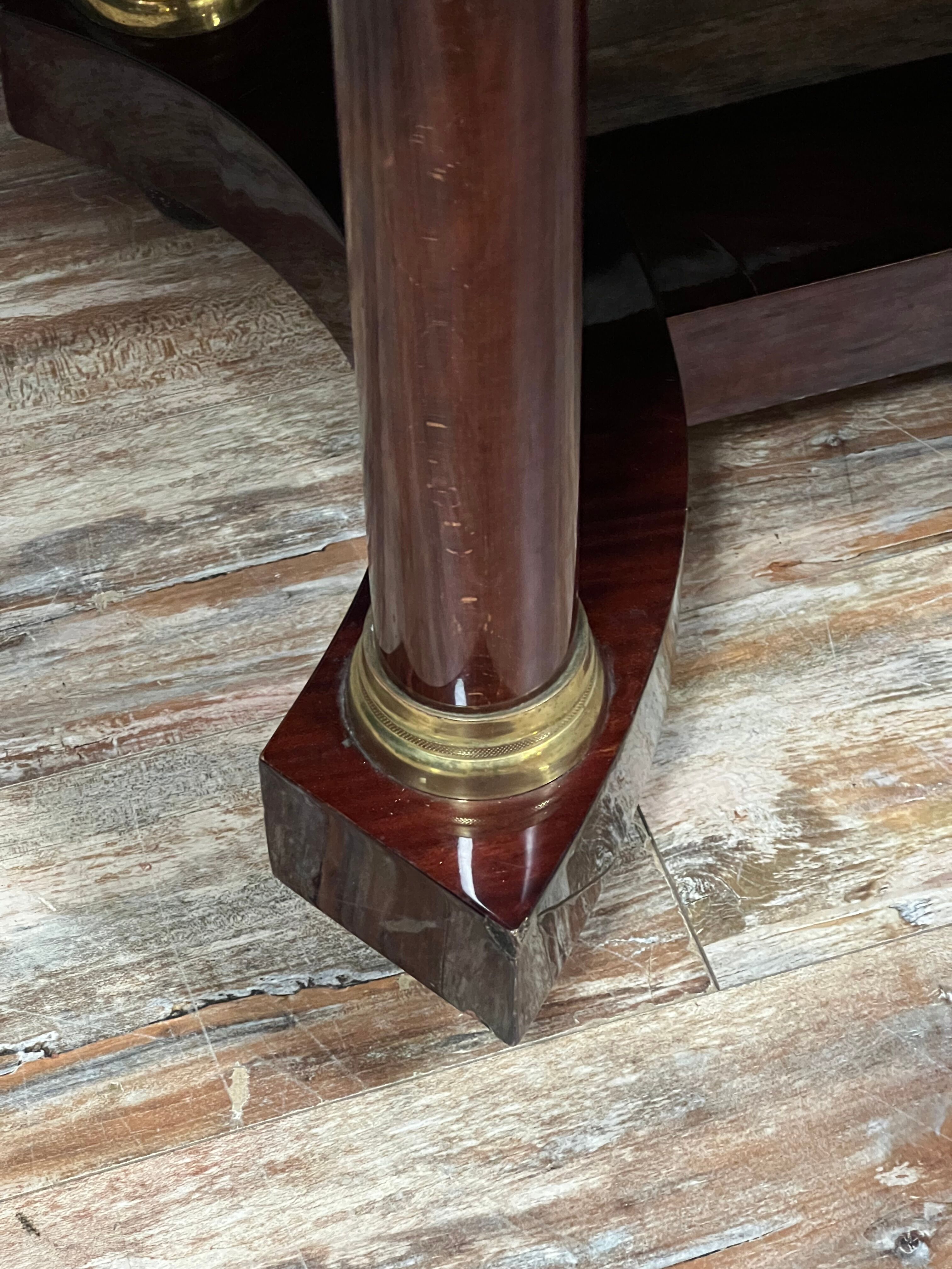 Oval table empire style mahogany circa 1900-1930