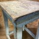 Tabouret porte plante bois patiné déco loft atelier campagne chic