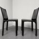 Pair of Cab 412 chairs, saddle leather, by Mario Bellini for Cassina, Italy, 1970s