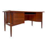 1960s vintage Danish mid-century teak writing desk by Arne Vodder for H.P. Hansen