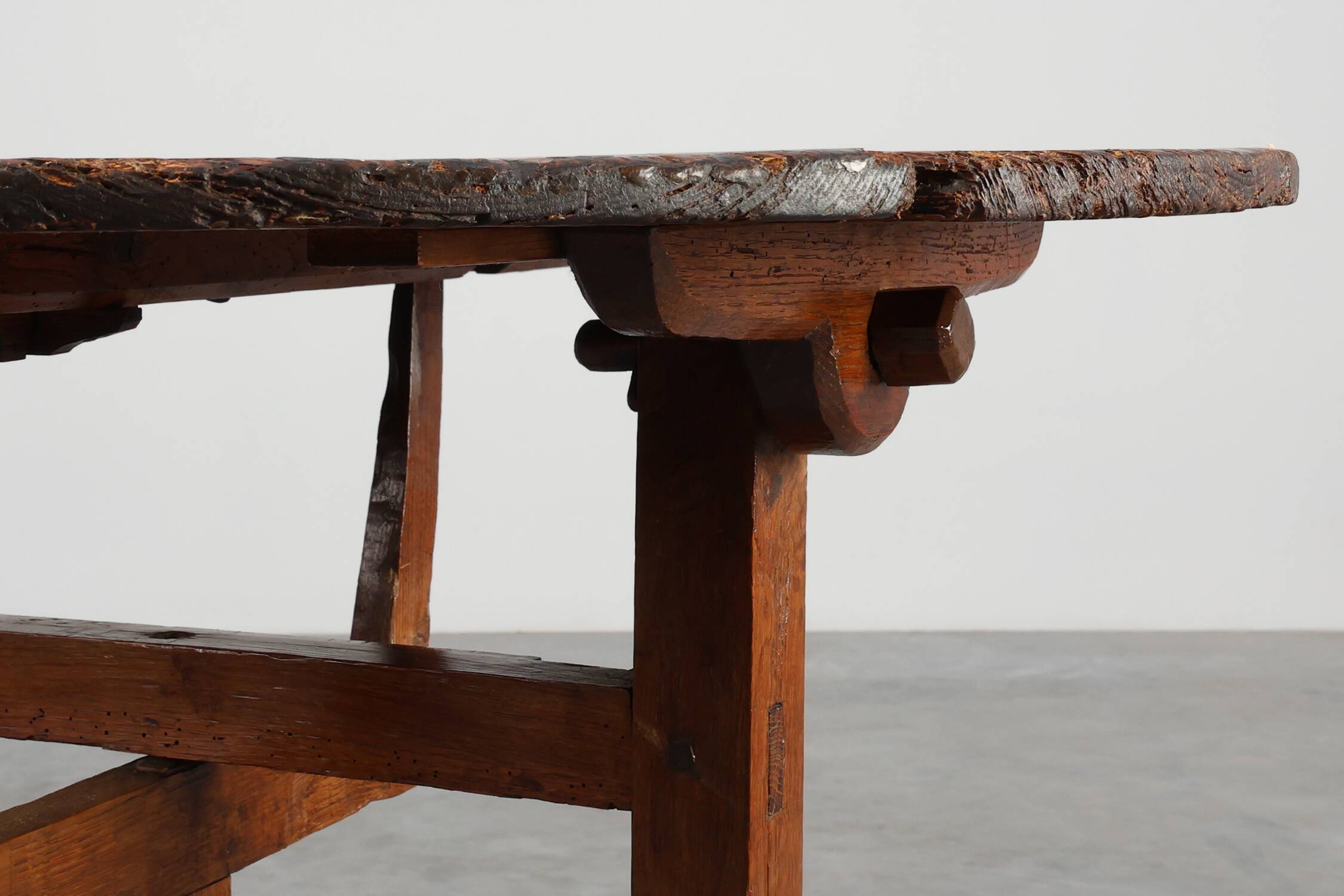 Antique oak Tilt top side table, France ca. 1800