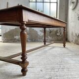 2m walnut drapery farm table